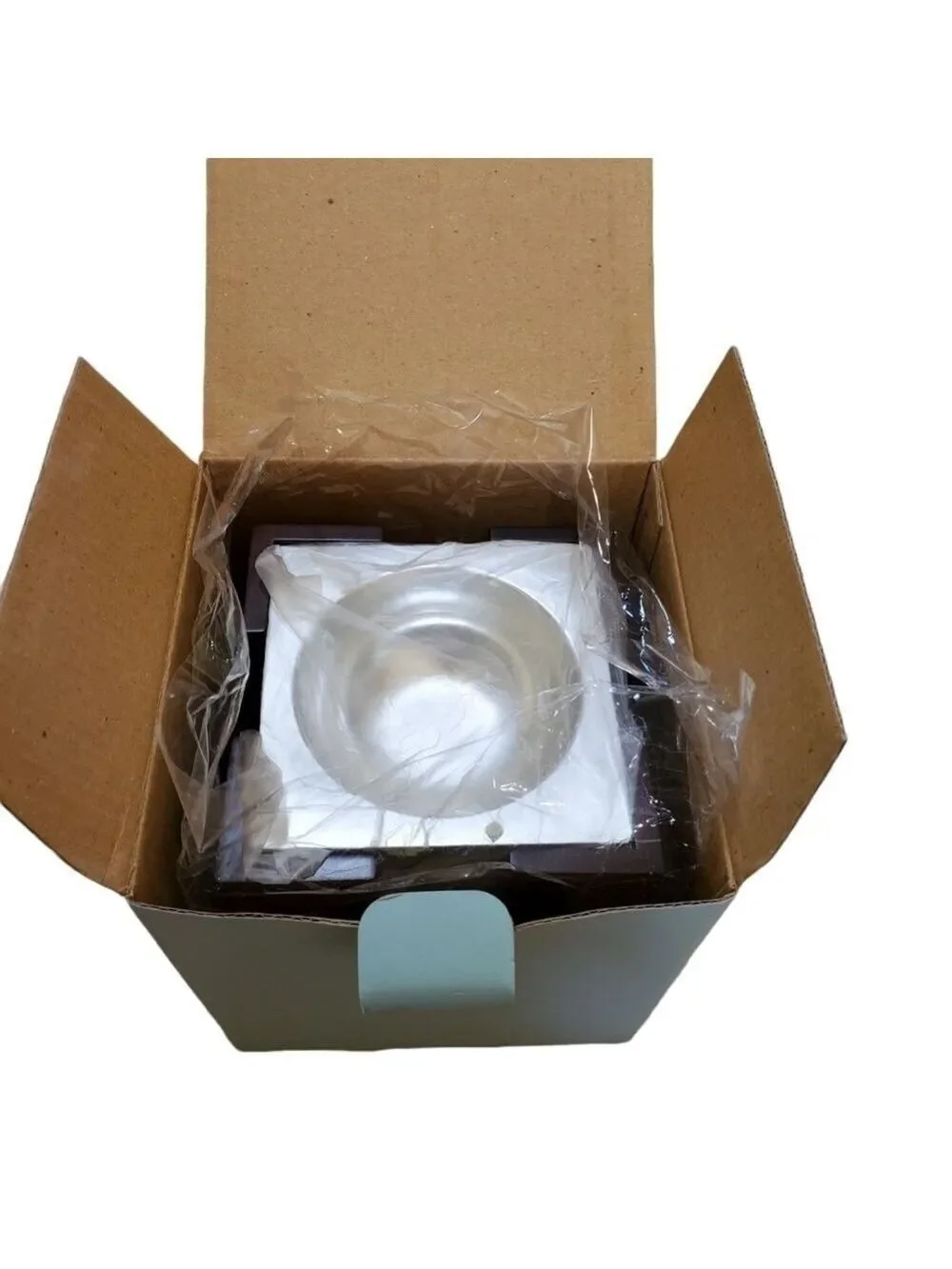 New Partylite P8036 Timeless Texture Aroma Melts Warmer wood & metal